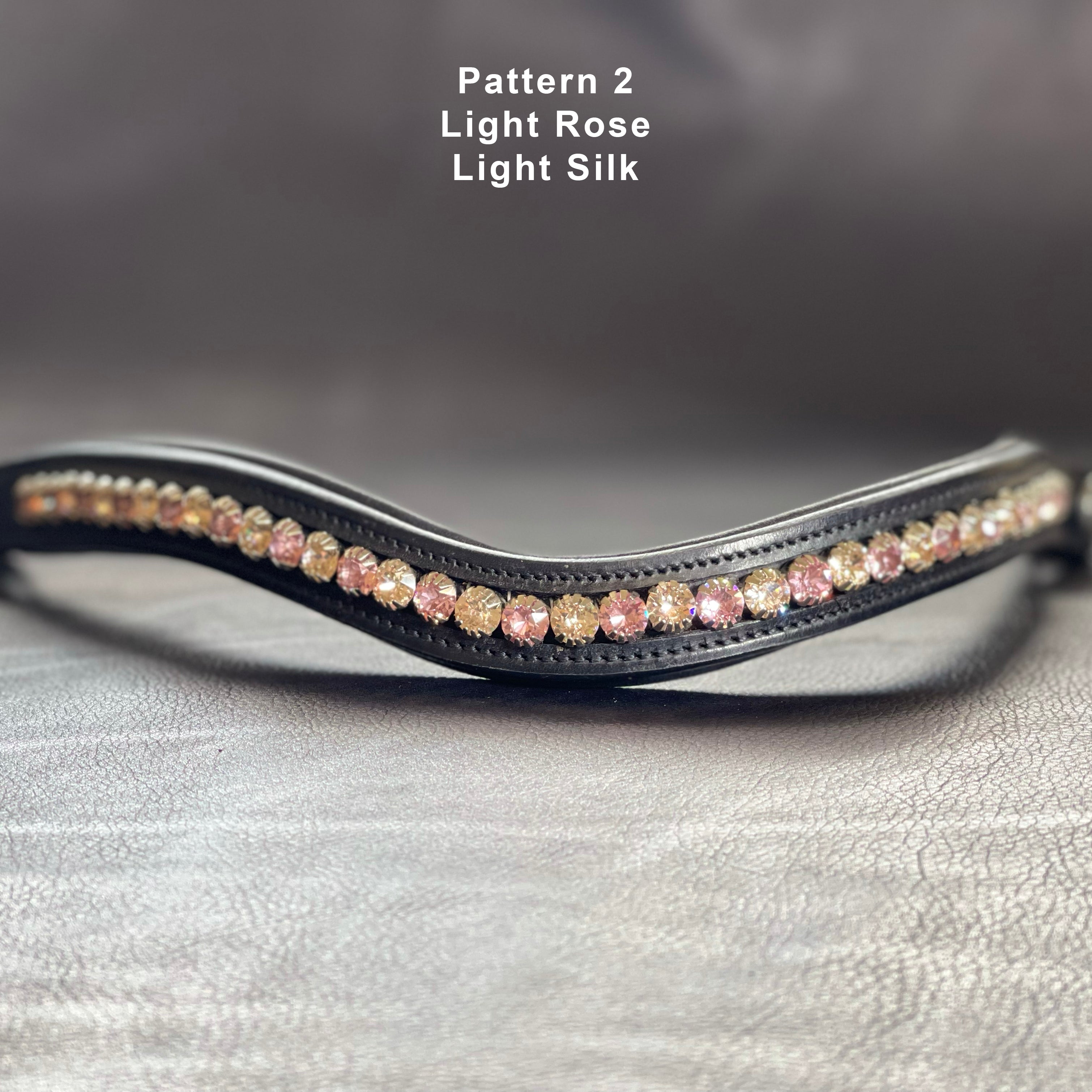 Rose Gold Crystal Browband - English Browband - Western Browband - quick click browband - curved Browband - horse fashion gift